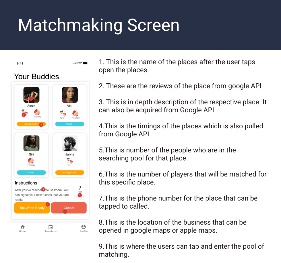 Matchmaking Screen